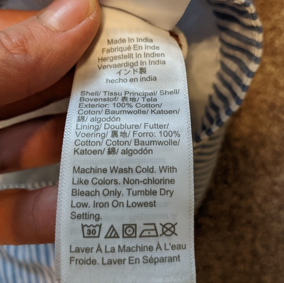 J Crew Striped Blue Skirt S - Picture 6 of 6